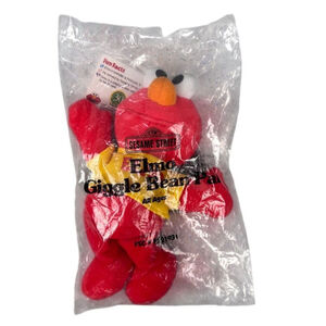 Vintage Avon Sesame Street Elmo Giggle Bean Pal Plush Sealed 30th Anniv